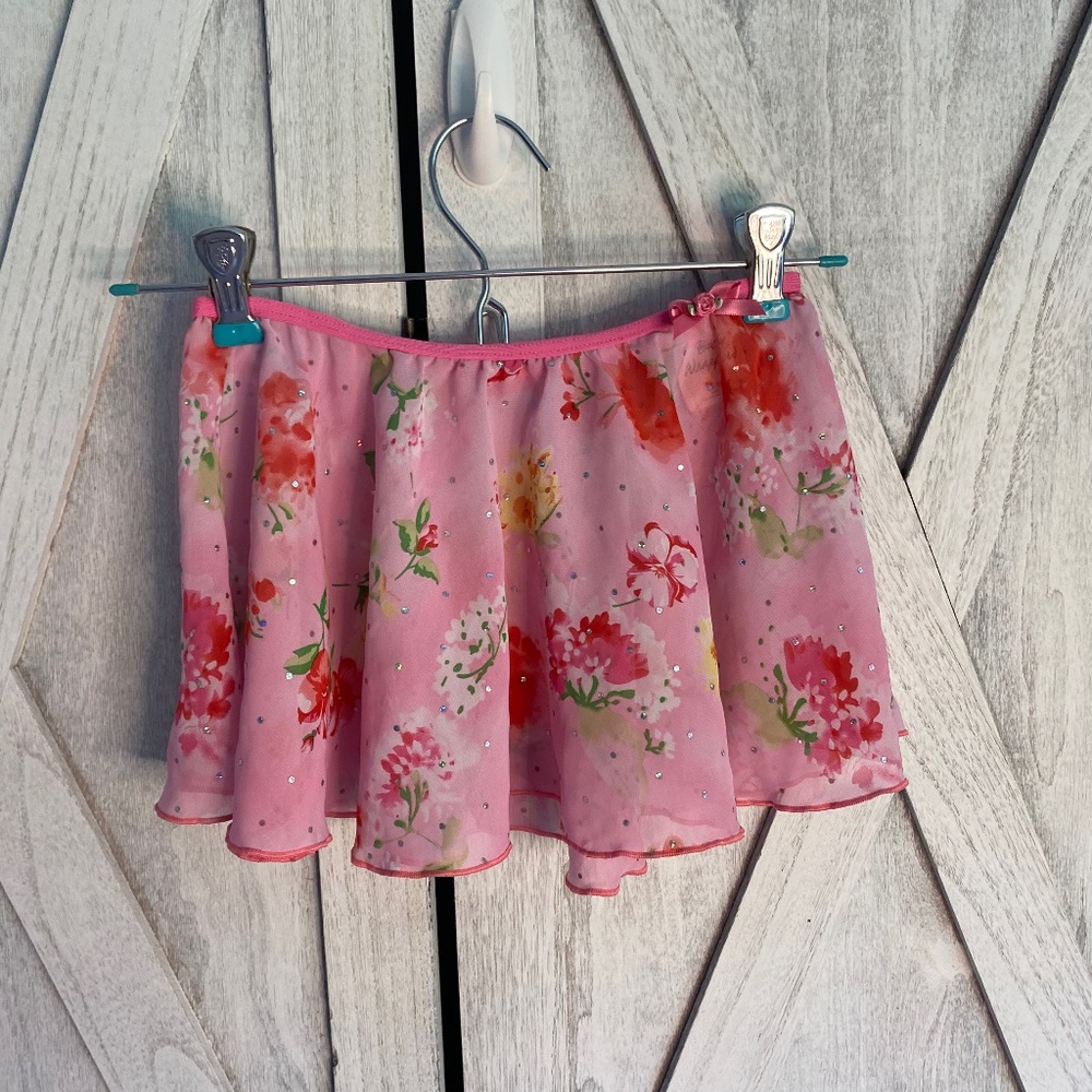 Body Wrappers Girls Pink Dance Skirt Size 8-10